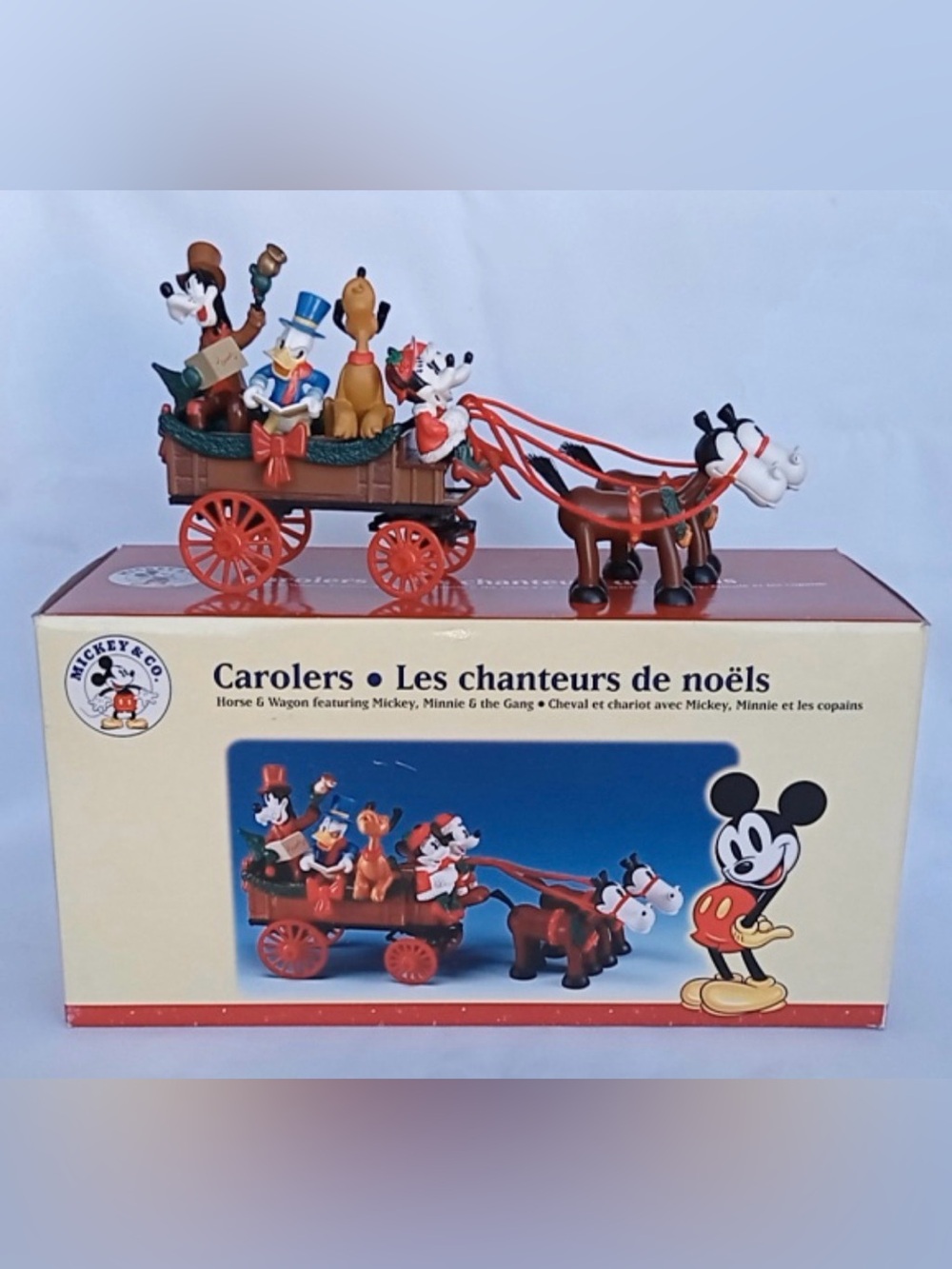 Vintage Disney Christmas Carolers Horse Wagon Toy Collectible Display 1999 ERYL